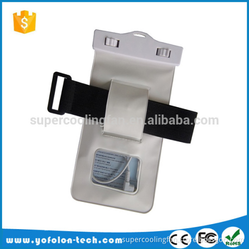 Waterproof mobile phone bag, PVC waterproof phone bag with earphone and armband